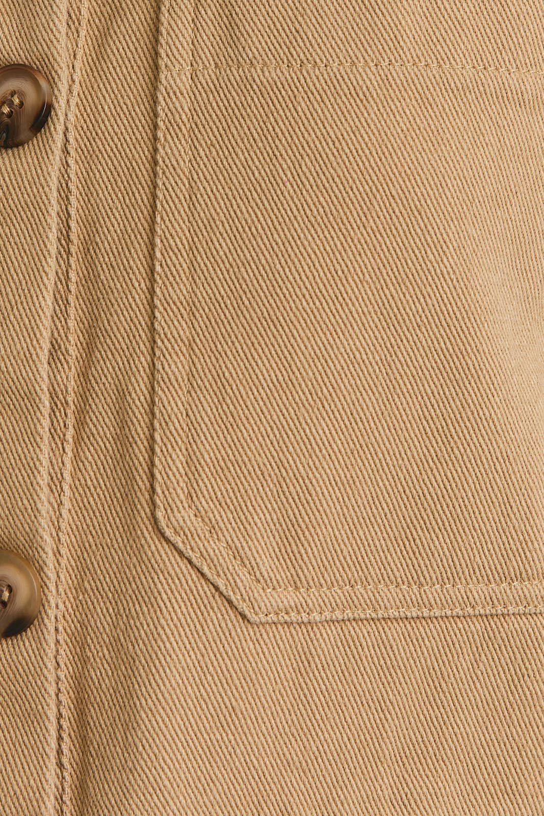 RUFFLE DETAIL TWILL VEST