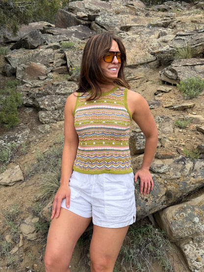 GEO PATTERN KNIT TOP
