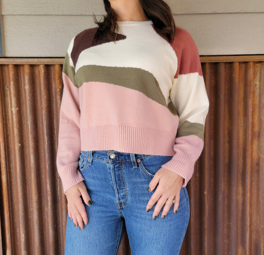 COLOR BLOCK SWEATER