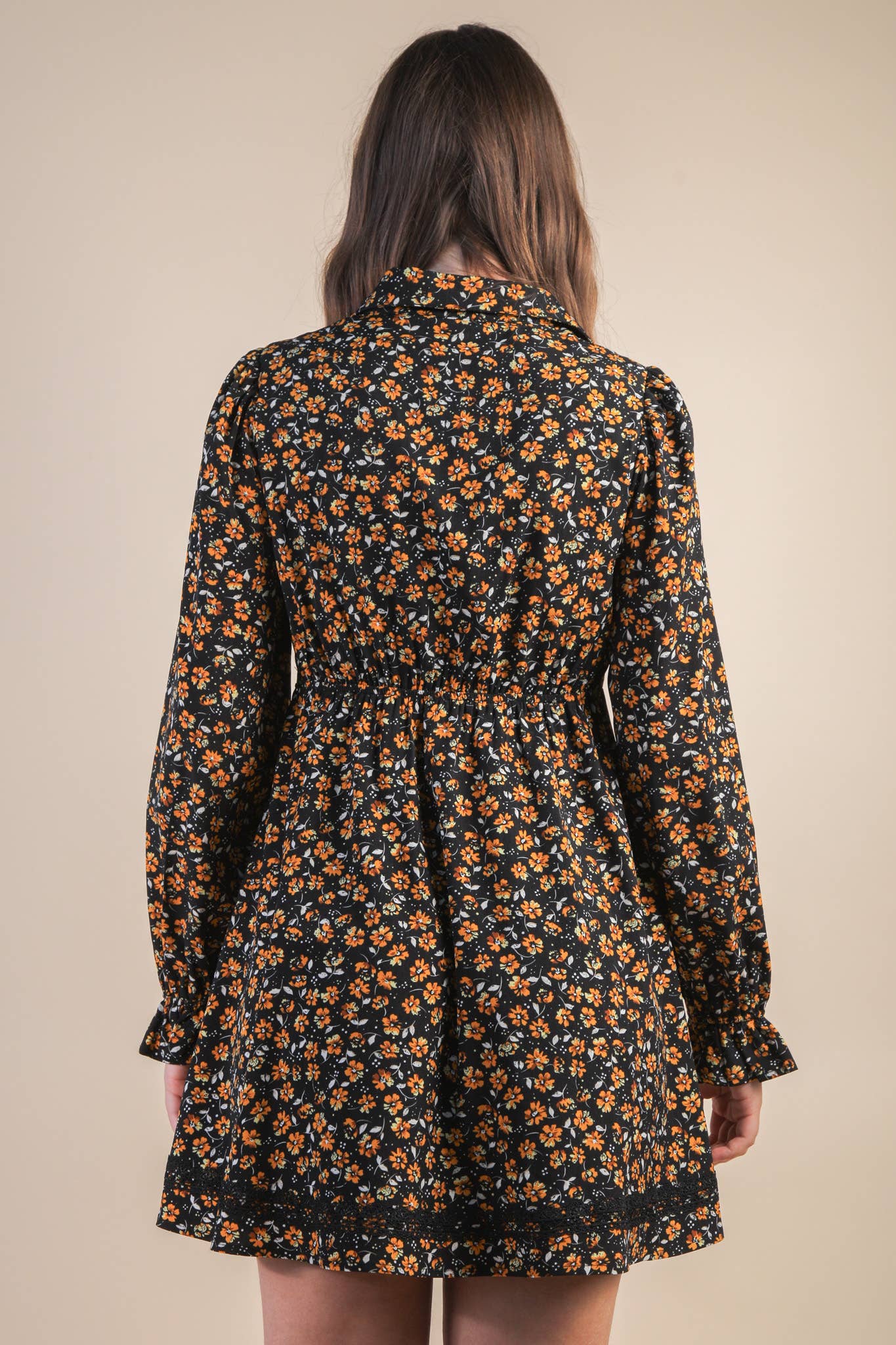 Floral Collared Mini Dress