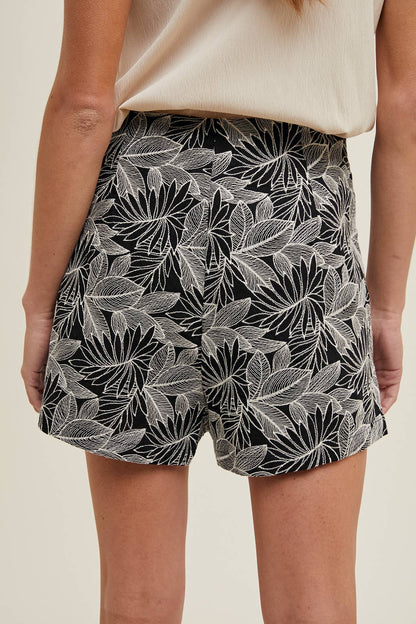 FOLIAGE PRINT SKORT