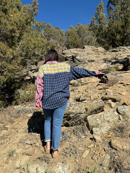 Multi Color Plaid Flannel Shirt