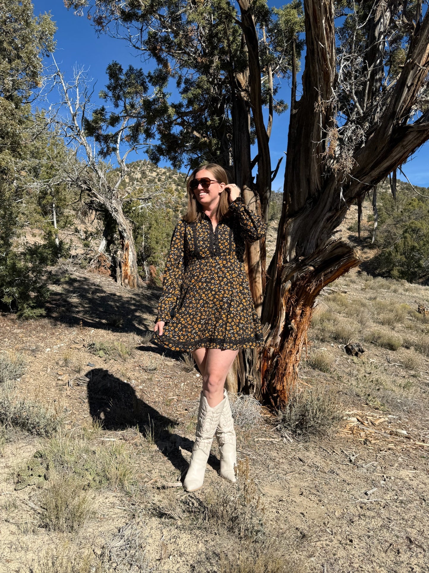 Floral Collared Mini Dress