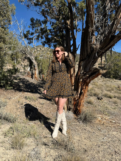 Floral Collared Mini Dress