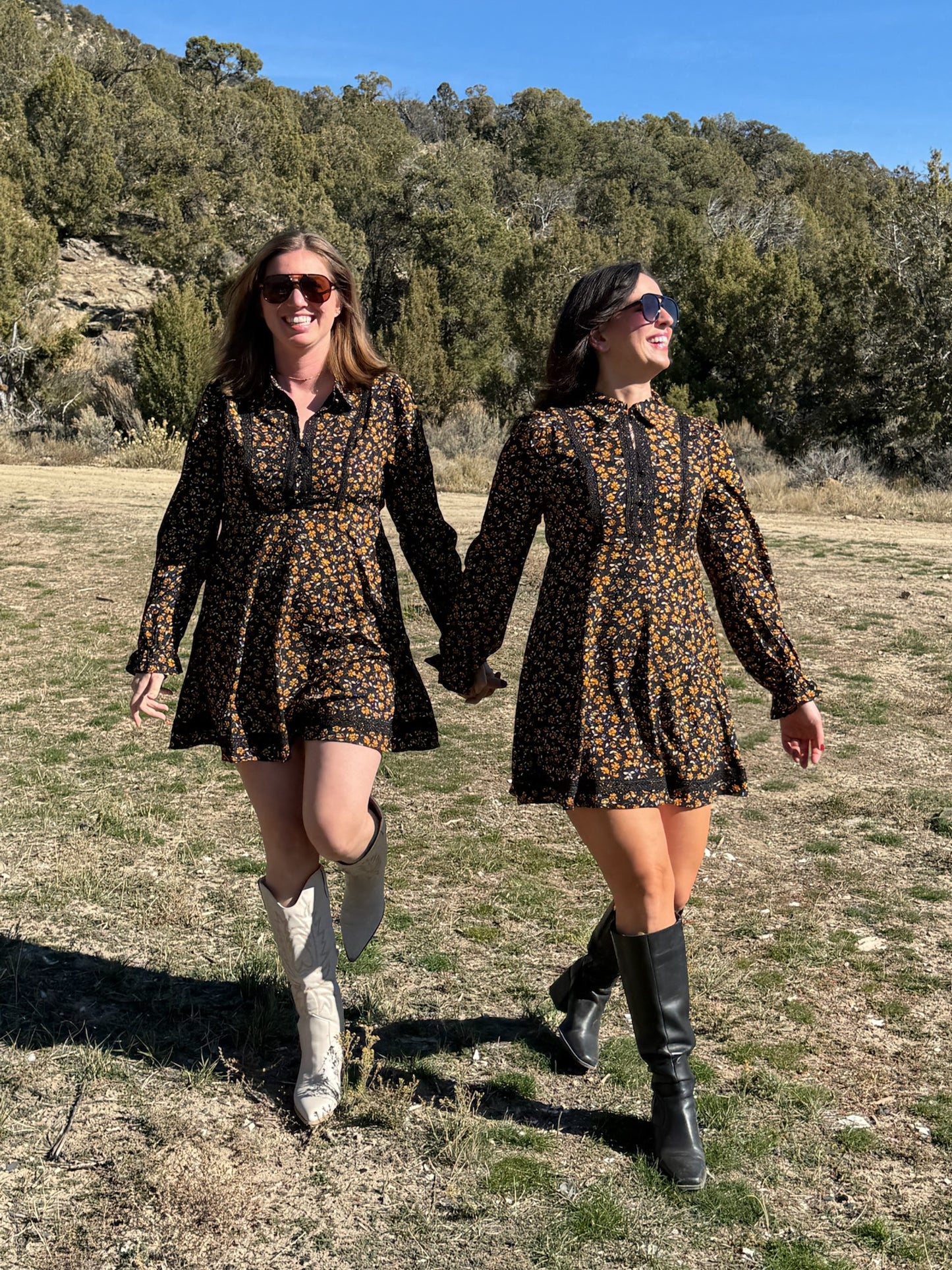 Floral Collared Mini Dress