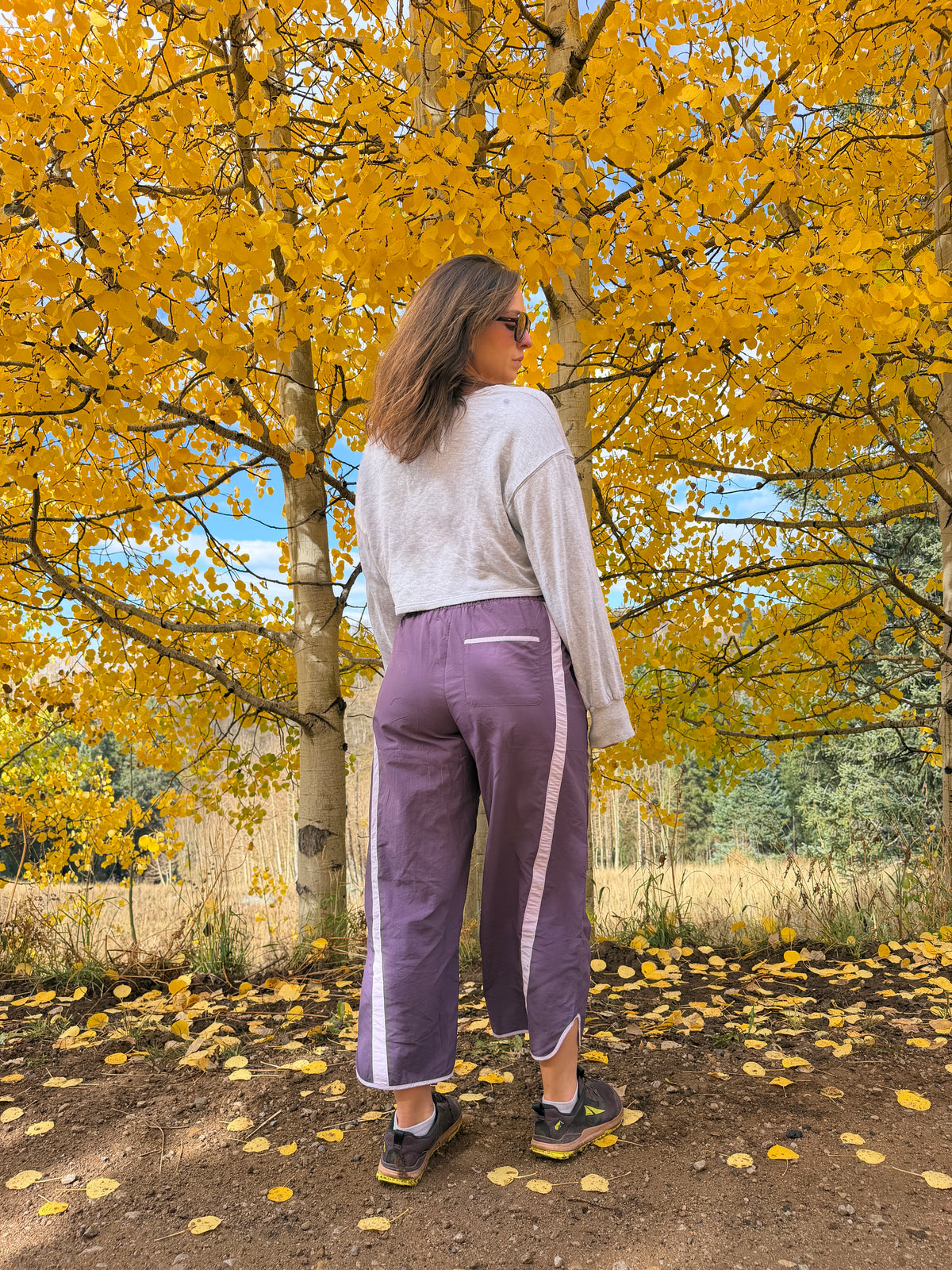 SPORTY STRIPE BARREL LEG PANTS