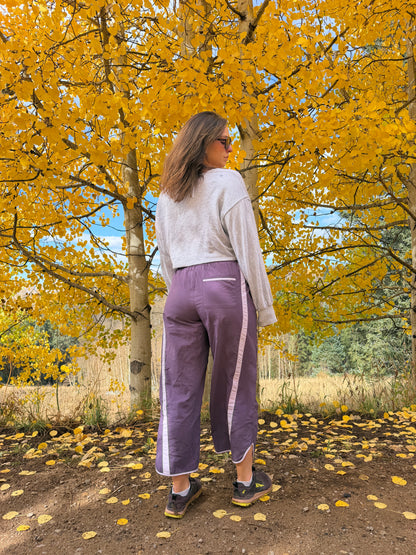 SPORTY STRIPE BARREL LEG PANTS