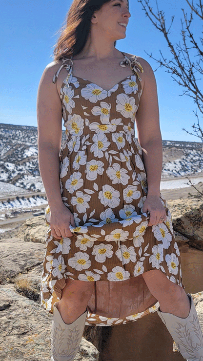 FLORAL PRINT MIDI DRESS