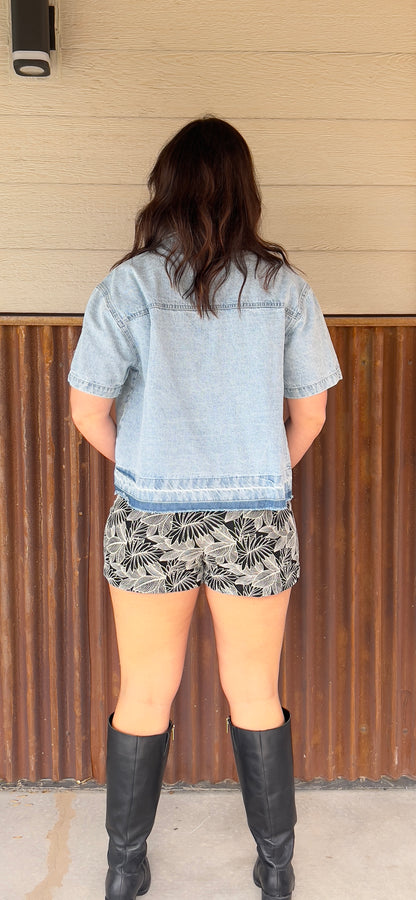 FOLIAGE PRINT SKORT
