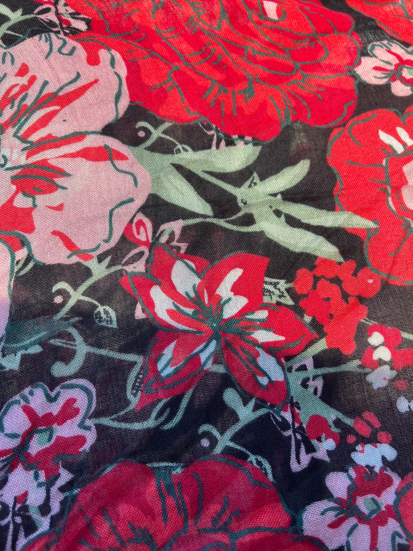 RED FLOWER GARDEN KIMONO