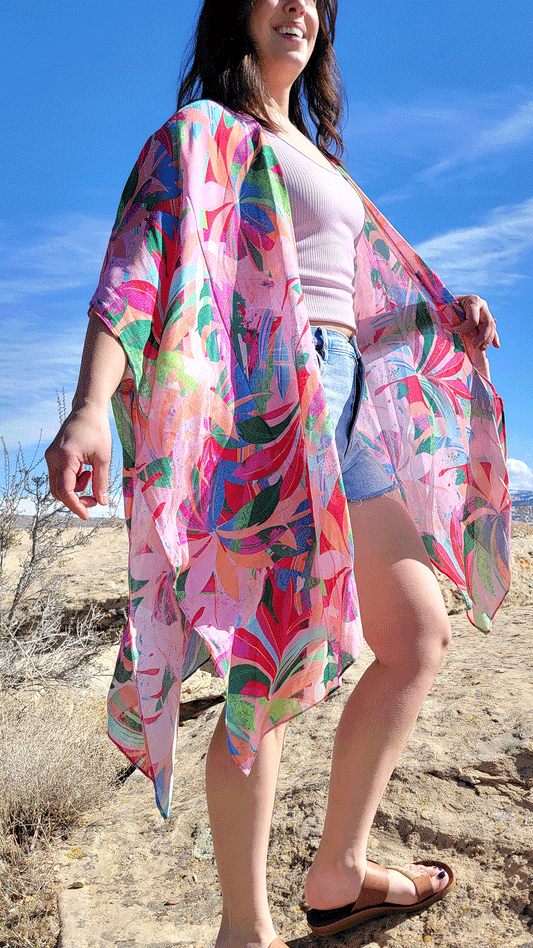 BOTANICAL FLORAL KIMONO